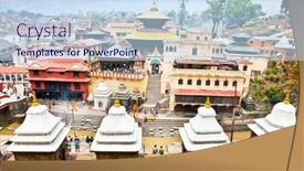  Presentation with kathmandu - Beautiful presentation featuring kathmandu-nepal-may-18-cremation backdrop and a sky blue colored foreground