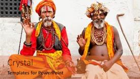  Presentation with blessing - PPT theme consisting of kathmandu-nepal-may-18-holy background and a red colored foreground