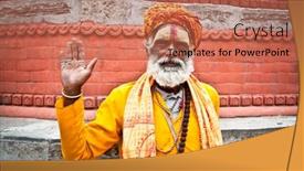  Presentation with kathmandu - Presentation enhanced with kathmandu-nepal-may-18-shaiva background and a coral colored foreground