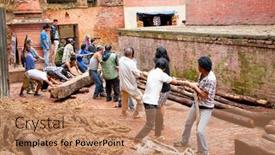 Presentation with united nations - Colorful presentation theme enhanced with kathmandu-nepal-may-20-traditional backdrop and a coral colored foreground