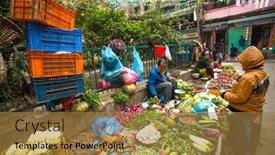  Presentation with over population - Presentation theme consisting of paint - easter eggs on a light background and a light gray colored foreground
