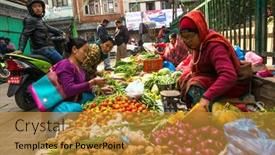  Presentation with over population - Beautiful slide set featuring kathmandu-nepal-nov-28-unidentified backdrop and a gold colored foreground
