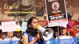  Presentation with violence against women - PPT layouts with kathmandu-nepal-nov-29-unidentified background and a tawny brown colored foreground