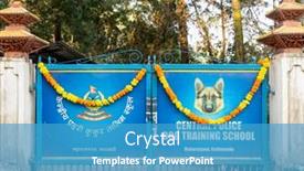  Presentation with school gate - PPT layouts featuring kathmandu-nepal-november-6-2018 background and a teal colored foreground