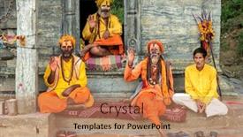  Presentation with kathmandu - Slide set with kathmandu-october-05-nepal-kathmandu background and a coral colored foreground