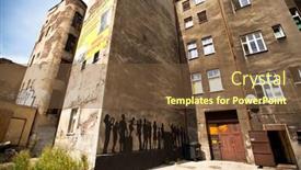  Presentation with street art graffiti - Slide set featuring katowice-poland-august-1-graffiti background and a tawny brown colored foreground