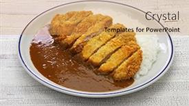  Presentation with curry - Slide deck enhanced with katsu-curry-japanese-curry background and a yellow colored foreground