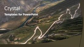  Presentation with republic day - Theme with katu-yaryk-mountain-pass background and a gray colored foreground