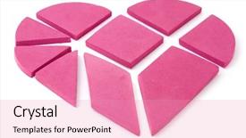  Presentation with broken heart - Amazing slides having kauchuk - big pink heart broken backdrop and a  colored foreground