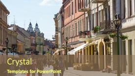  Presentation with kaunas - Slide set consisting of kaunas-lithuania-june-01-people background and a  colored foreground