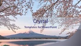  Presentation with japan beautiful landscape mountain fuji - Slide deck enhanced with kawaguchi lake japan at mt background and a lemonade colored foreground