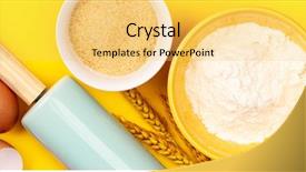  Presentation with bakery baking ingredients - Theme featuring kawaii - baking or cooking ingredients background and a yellow colored foreground