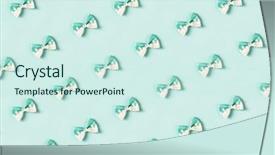  Presentation with pattern - Slide deck featuring kawaii - cute hair bow pattern background and a cool aqua colored foreground