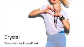  Presentation with fashion accessories - Theme having kawaii - fashion model girl isolated background and a white colored foreground