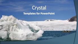  Presentation with glacier - Presentation having kayak at glacier lake at jostedalsbreen norway background and a ocean colored foreground