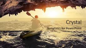  Presentation with rough roads - Colorful theme enhanced with kayak in the rough sea backdrop and a yellow colored foreground