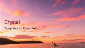  Presentation with kayaking - Audience pleasing PPT theme consisting of kayaker man kayaking sea kayak backdrop and a lemonade colored foreground