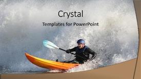  Presentation with seas - Audience pleasing slides consisting of kayaker surfing in rough seas backdrop and a  colored foreground