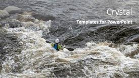  Presentation with surfing - Slide deck enhanced with kayaker-surfing-the-wave background and a gray colored foreground