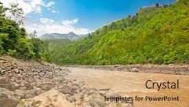  Presentation with rafting - Slide set having kayaking and rafting background and a coral colored foreground