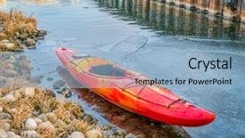  Presentation with red chinese winter festival - Presentation theme having kayaking in colorado - red whitewater background and a light blue colored foreground