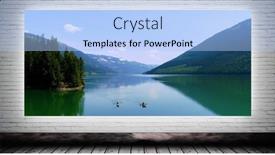  Presentation with animated nature - Presentation design with kayaking-in-nature-canvas-mock background and a light blue colored foreground