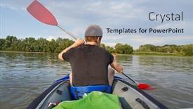  Presentation with boat river - Amazing presentation having kayaking-on-a-river backdrop and a light blue colored foreground
