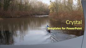  Presentation with kayaking - Amazing presentation theme having kayaking-training-in-the-dnieper backdrop and a tawny brown colored foreground