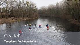  Presentation with kayaking - Presentation consisting of kayaking-training-in-the-dnieper background and a gray colored foreground