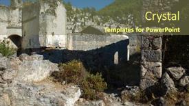  Presentation with ghost - Slide deck enhanced with kayakoy-ghost-town-in-lycia background and a violet colored foreground