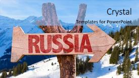  Presentation with russia - Audience pleasing presentation design consisting of kazan - russia wooden sign with winter backdrop and a light blue colored foreground