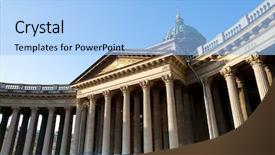  Presentation with st petersburg russia landmarks - Presentation consisting of kazan cathedral in st petersburg background and a light blue colored foreground