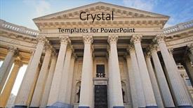  Presentation with russia - Theme featuring kazan cathedral in st petersburg background and a coral colored foreground