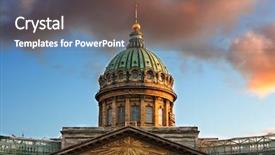  Presentation with russia - Theme consisting of kazan cathedral st petersburg russia background and a violet colored foreground