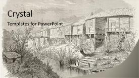  Presentation with antique - Slides featuring kazan old city moat antique background and a soft green colored foreground