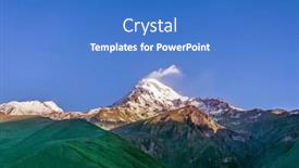  Presentation with cloud - Slide deck enhanced with kazbek-mount-in-georgia-under background and a teal colored foreground