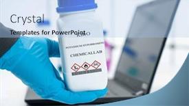  Presentation with laboratory chemical white - Presentation featuring kbro-potassium-hypobromite-cas-chemical background and a light blue colored foreground