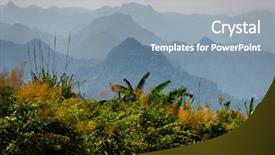  Presentation with vietnam - Slide set featuring ke - limestone mountains in the national background and a gray colored foreground