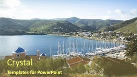  Presentation with yachting - Presentation design consisting of kea-greece-apr-28-2014 background and a tawny brown colored foreground