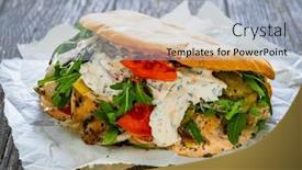  Presentation with kebab - PPT layouts with kebab-grilled-meat-bread and a  colored foreground