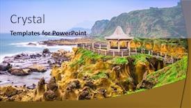  Presentation with taiwan - Amazing PPT layouts having keelung-taiwan-at-heping-island backdrop and a light blue colored foreground