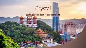  Presentation with taiwan - PPT layouts having keelung taiwan cityscape and temples background and a lemonade colored foreground