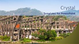  Presentation with shipyard - Beautiful slides featuring keelung-taiwan-old-ruins backdrop and a light blue colored foreground