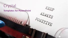  Presentation with phrase keep raising the bar - Presentation featuring keep-always-positive-phrase-written background and a sky blue colored foreground