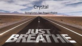  Presentation with keep calm - Presentation having keep calm - just breathe written on desert background and a light gray colored foreground
