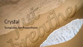  Presentation with keep calm - Audience pleasing presentation theme consisting of keep calm - just breathe written backdrop and a coral colored foreground