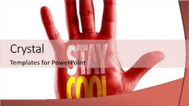  Presentation with keep calm - Beautiful slides featuring keep calm - stay cool written on hand backdrop and a coral colored foreground