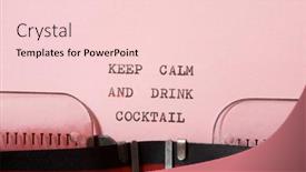  Presentation with keep calm - Cool new slide deck with keep-calm-and-drink-cocktail backdrop and a lemonade colored foreground