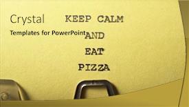 Presentation with keep calm - Cool new slide set with keep-calm-and-eat-pizza backdrop and a blonde colored foreground