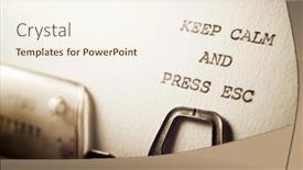  Presentation with keep calm - Slide set consisting of keep-calm-and-press-esc background and a cream colored foreground
